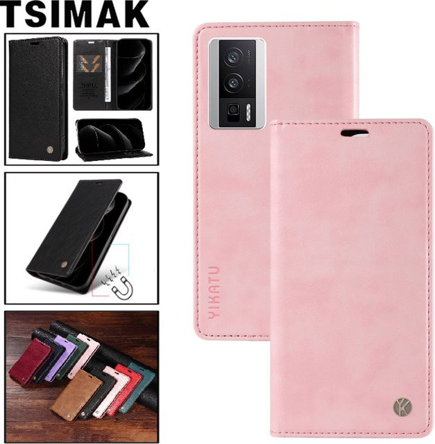 Lederhülle für Xiaomi POCO F5 Pro X5 M5 M5S F4 X4 GT X3 NFC F3 M3 M4 Pro 4G 5G Litchi Magnetische Flip-Wallet-Kartenhülle in Gold - Bild 1