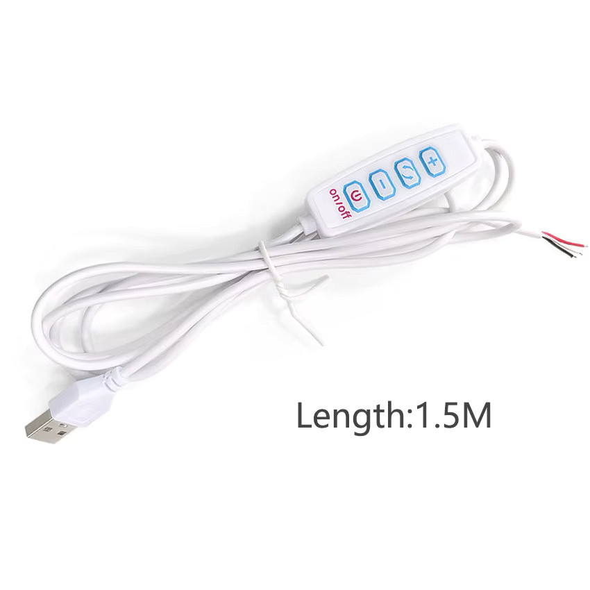 JCD USB-Dimmer Kabel mit Ein-Aus-Schalter und 5V LED-Stromversorgung in Schwarz oder Weiß - Bild 2