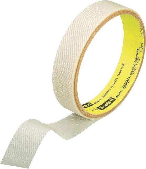 3M Glasgewebe-Klebeband 361 Weiß mit Polyethylenbeschichtung Breite: 19 mm, Länge: 55 m - Bild 1