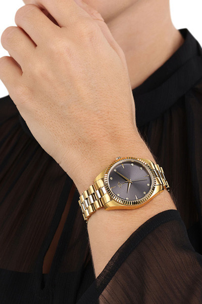 Joop! Armbanduhr Edelstahl, Gold, Zirkonia, Damen - Bild 2