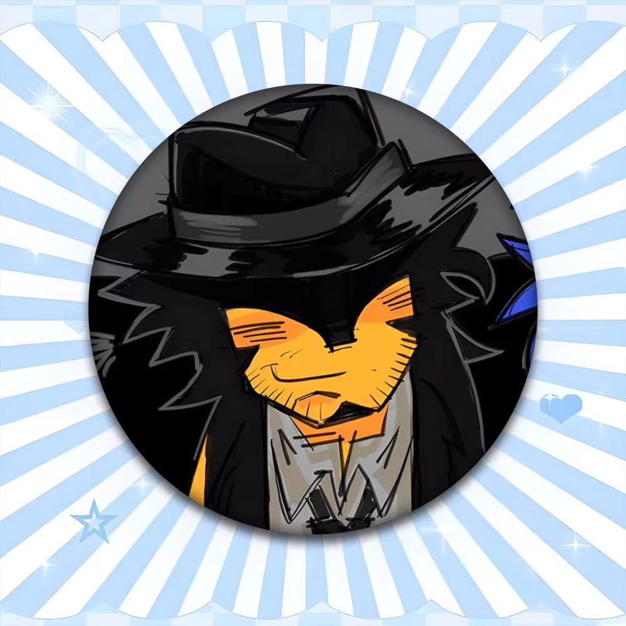 Brosche F-Forsaken Mafioso Abzeichen, Emaille-Pin, rund - Bild 5
