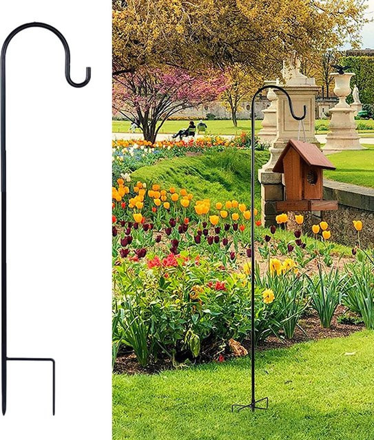 Vibratite Shepherd Haken Rostfrei für Garten Dekoration, Solar Lichter und Vogel Feeder - Bild 1