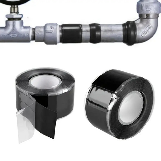 Wasserdichtes Klebeband zur Reparatur von undichten Rohren, Cloth Duct Sealing Tape in Grün oder Schwarz - Bild 1