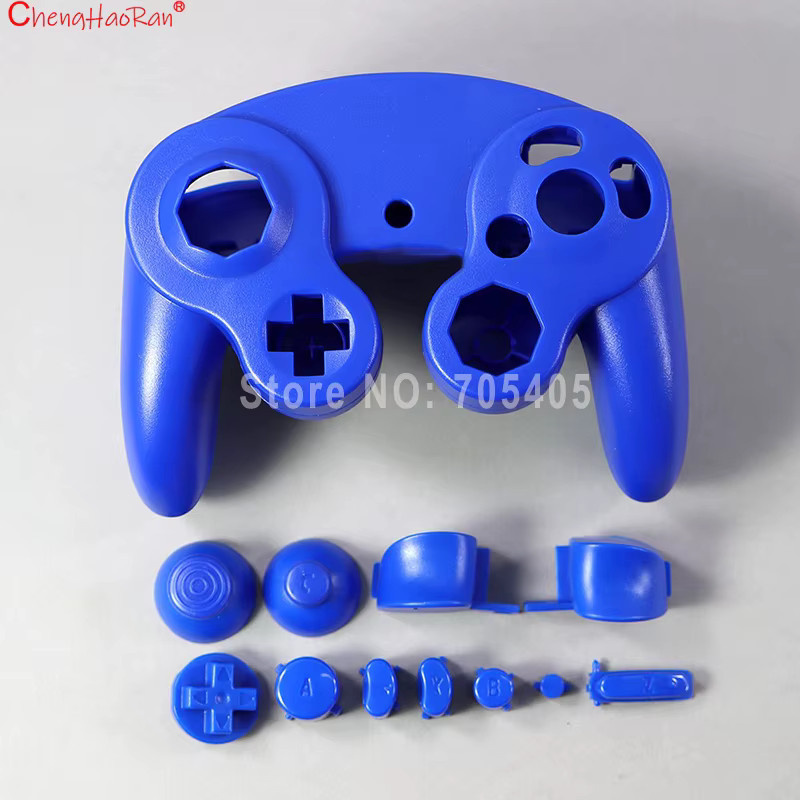 ChengHaoRan Komplettset für GameCube mit ABXY Z Tasten, D-Pads, 3D-Thumbsticks und Power ON/OFF Tasten in Lila - Bild 2