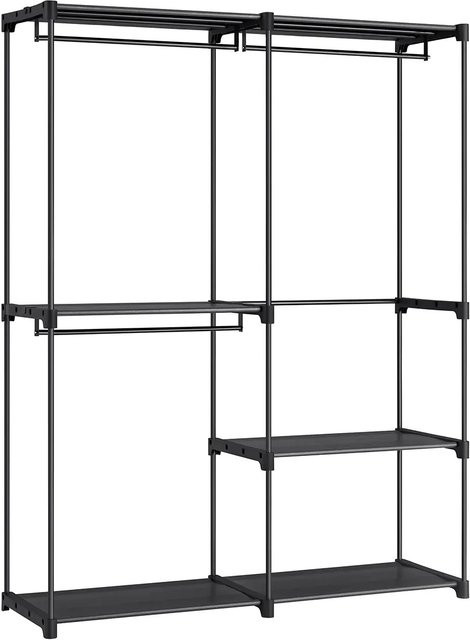 Songmics Kleiderschrank Schwarz B/T/H: 138 x 43 x 182 cm - Bild 1