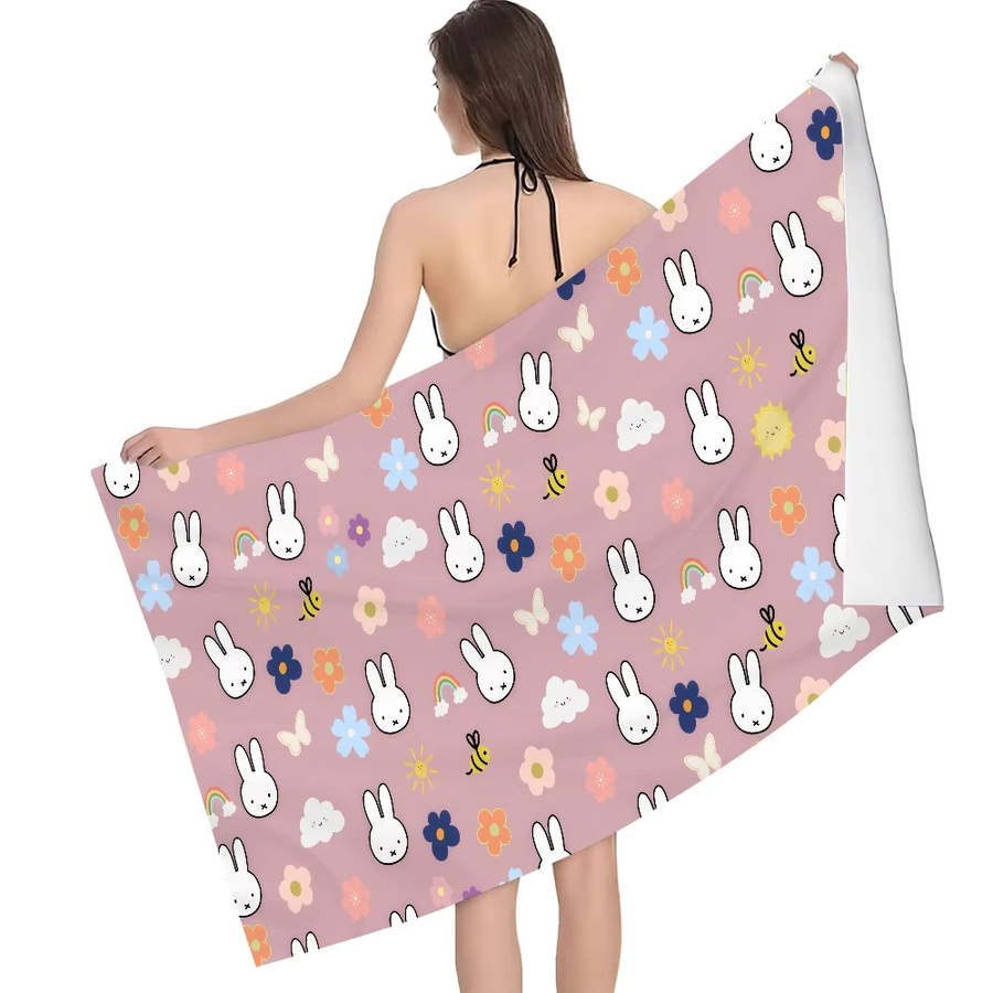 Miffy Handtuch und Strandtuch für Damen und Herren, schnell trocknend und weich, Unisex Design - Bild 2