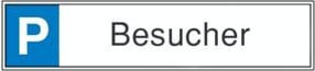 SafetyMarking Parkplatzschild Besucher aus Aluminium B: 52,0 cm, H: 11,0 cm - Bild 1
