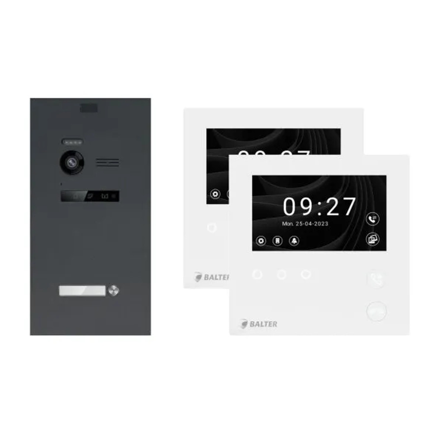Balter Evo-HD-Mini Video Türsprechanlage Komplettsystem für 1-Familienhäuser mit 2x 4,3 Zoll WiFi Monitor in Anthrazitgrau - Bild 2