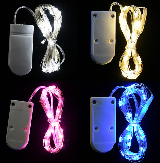 ZQCXLD LED-Lichterkette aus Kupferdraht in Weiß und Gold für DIY-Dekorationen, Partys und Kinderzimmer - Bild 1