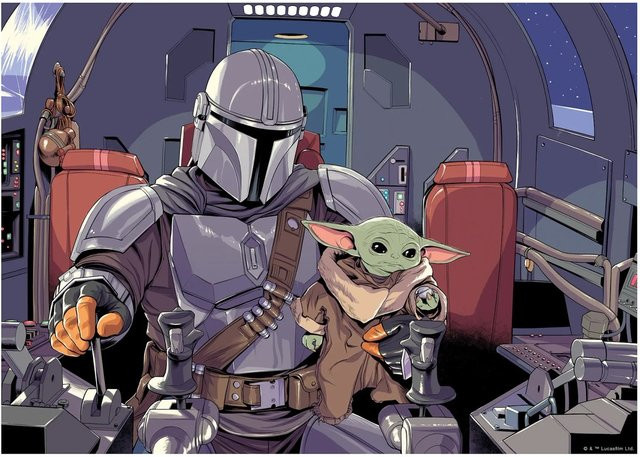 Komar Wandbild Mandalorian The Child Cockpit, Multicolor, Breite: 40 cm, Höhe: 30 cm - Bild 1