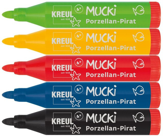 KREUL MUCKI Porzellan-Pirat Porzellanmalstift Set in Multicolor für Kinder - Bild 1