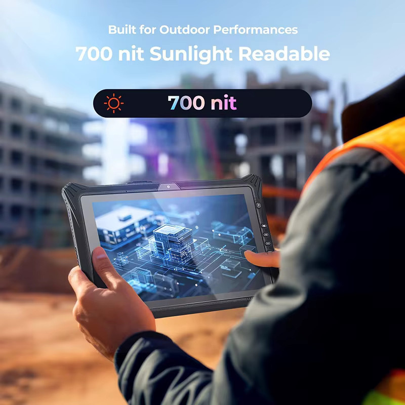 Rugline Robustes 10,1 Zoll Windows 11 IoT Enterprise Tablet mit Intel I5/I7 Prozessor, Scanner, 16GB RAM, 128GB SSD, Hot-Swap-fähiger Austauschbarer SSD, Schwarz - Bild 6