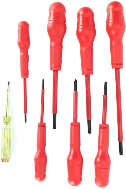 8-teiliges magnetisches isoliertes Schraubendreher-Set für Elektriker-Reparaturen von TOMTOP JMS in Rot - Bild 1