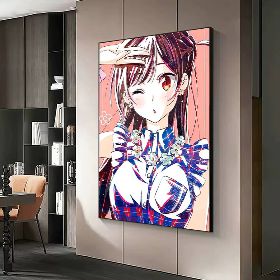 Wasserfester Anime Wandaufkleber Ichinose Chizuru Motivposter aus Papier in Mehrfarben - Bild 6