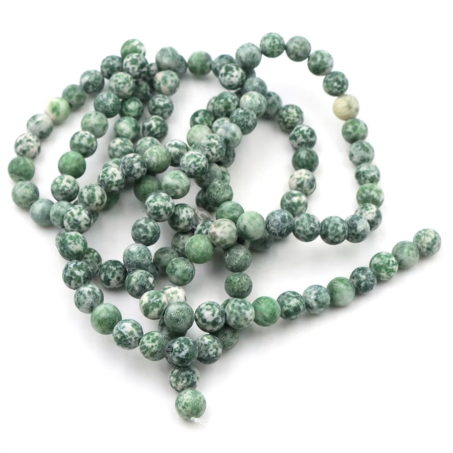 Jade Perlen, 4–10 mm, matt poliert, Grün, Unisex - Bild 2