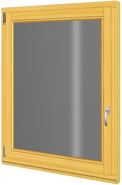 Roro Holzfenster Fichte braun mit Kipp-Dreh-Funktion B: 98 cm, H: 118 cm - Bild 1