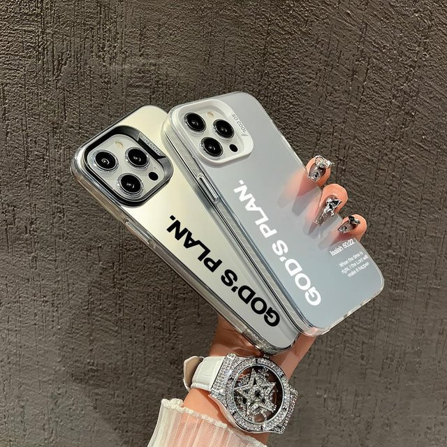 D-Drake Gods Plan Handyhülle für iPhone 17 16 15 14 13 12 11 Pro Max Plus und 17 Air Max in Pink, stoßfest mit matter Rückseite - Bild 1