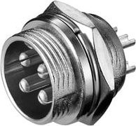 goobay Mikrofon-Einbaustecker XLR mit 4-Pin Anschluss in Schwarz und Silber - Bild 1