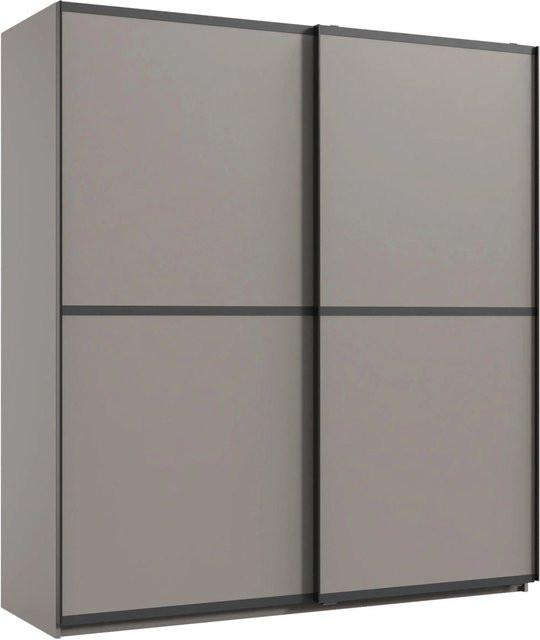 Mömax Schwebetürenschrank Ulm in Beige/Greige mit mattem Finish, B: 198 cm, H: 180 cm, T: 65 cm - Bild 1