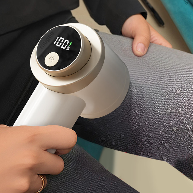Raugee Professioneller Elektrischer Lint Remover in Weiß mit austauschbaren Klingen und USB-Ladefunktion - Bild 1