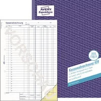 Avery Zweckform Kassenabrechnung 428 A4 Papier in Blau, Gelb und Weiß - Bild 1