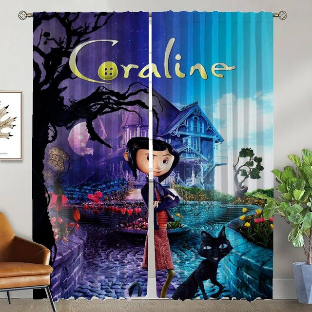 Elegante Raumvorhänge Coralines für Wohnzimmer und Küche, 2er-Set, halbtransparent, Mehrfarbig, Breite: 50 cm, Höhe: 70 cm - Bild 1