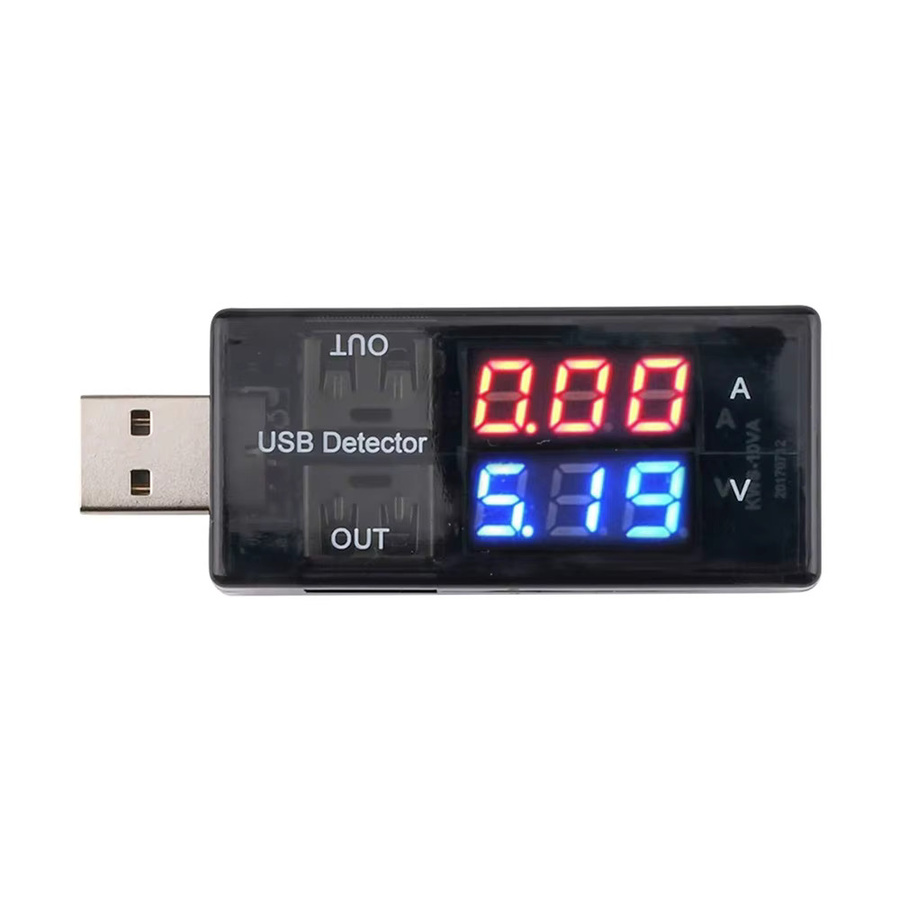 Gaqqee KWS-10VA Dual Digital USB-Tester als Strom-Spannungs-Messgerät und Amperemeter in Schwarz - Bild 2