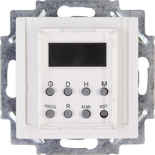 Kopp 290229008 Digitale Unterputz-Zeitschaltuhr mit Tages- und Wochenprogramm, 2500W, IP20, Reinweiß - Bild 1
