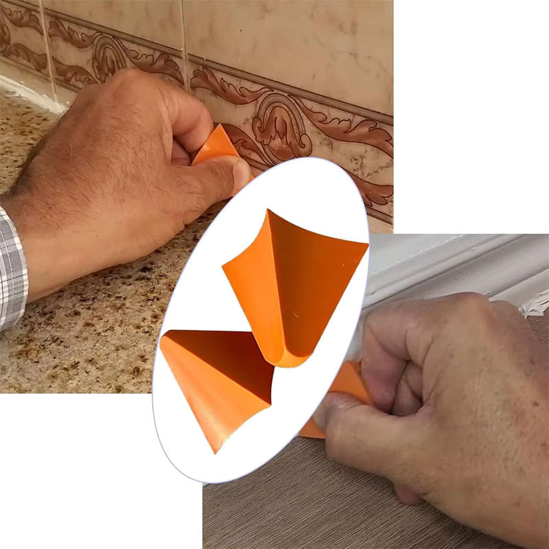 Aideepen Silikon Abdichtungs Werkzeuge Set 2er Pack in Orange für Fliesen und Fugen - Bild 5