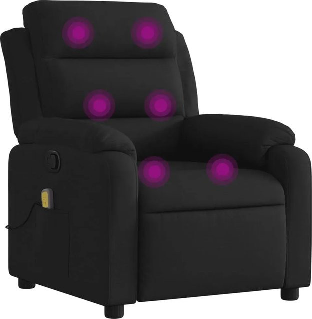 vidaXL Massagesessel Modell 10 in Schwarz aus Stoff und Kunstleder mit Armlehnen - Bild 1
