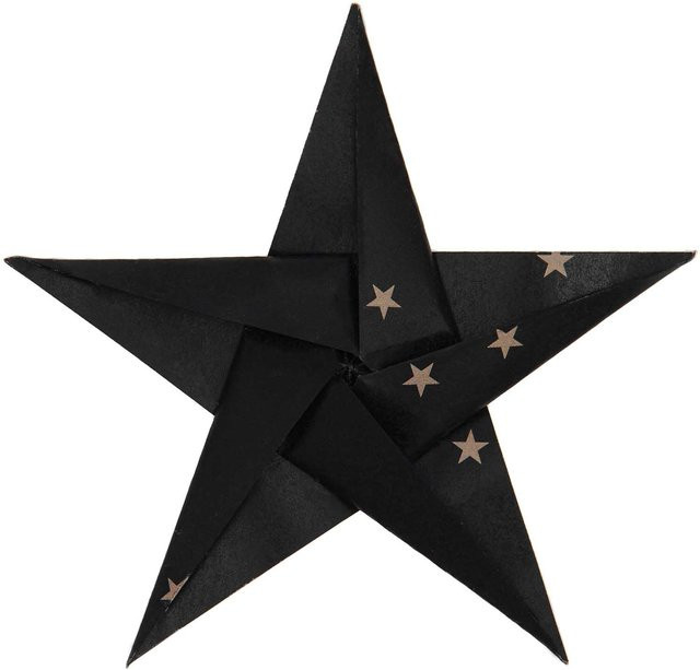 Rico Design Paper Poetry Bascetta Origamipapier Sterne Schwarz-Gold, B/B: 20 x 20 cm - Bild 1
