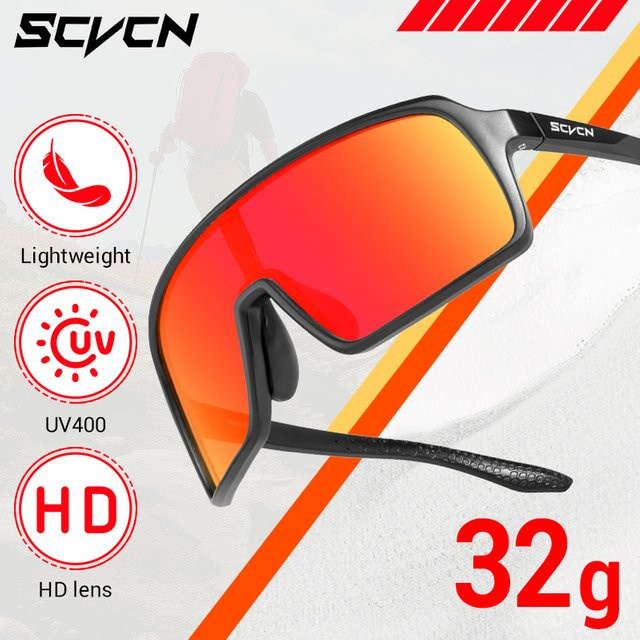 SCVCN Sonnenbrille, Vollrand, Kunststoff, Black, Unisex - Bild 1