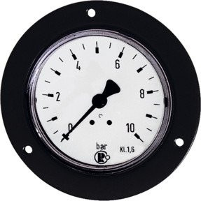 Riegler Standardmanometer mit schwarzem Frontring, G 1/8 Anschluss hinten, Messbereich 0-40,0 bar, Durchmesser 40 mm - Bild 1