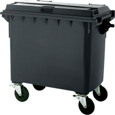 SSI Schäfer Müllcontainer MGB 660 FD aus Kunststoff, 660 l, anthrazit - Bild 1