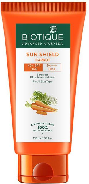 Biotique Bio Karotte Sonnenlotion LSF 40, 150 ml, Gesicht & Körper - Bild 1
