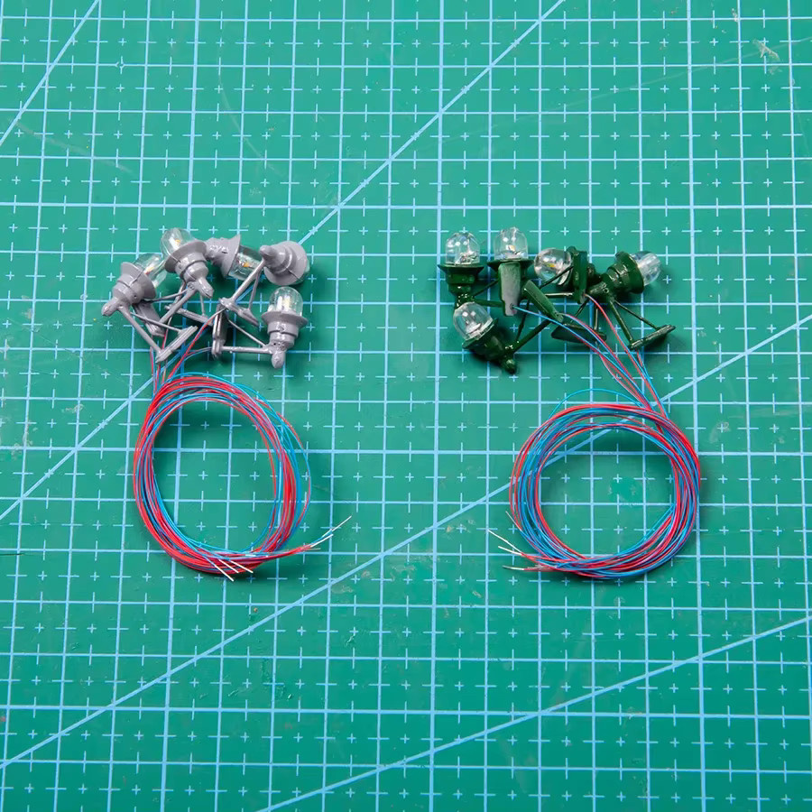 Ho Scale Miniatur-Wandleuchte, Modellbeleuchtung, 1:87, 2-teiliges Set - Bild 4