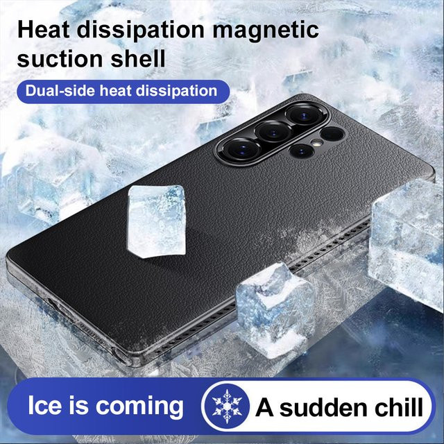 Samsung Handyhülle mit magnetischer Wärmeableitung für Galaxy S25 Ultra und S24 Ultra in Schwarz - Bild 1
