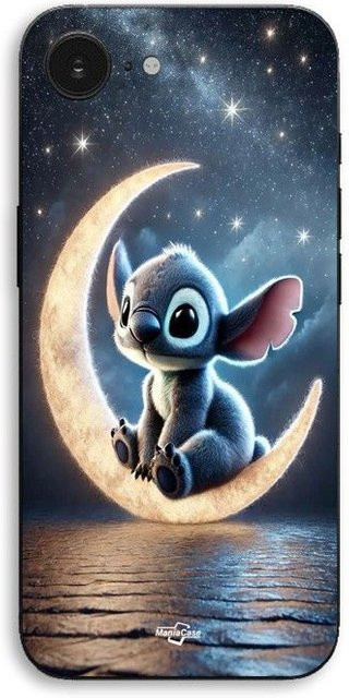 Maniacase iPhone 16E Hülle mit Stitch Mond Nacht und Sternenhimmel in Schwarz und Multicolour - Bild 1