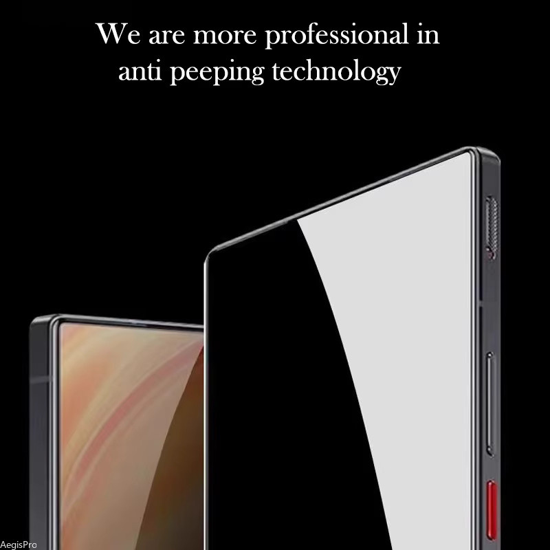 2 Stück Anti-Spy Sichtschutzfolien aus gehärtetem Glas für Nubia RedMagic 10s Pro, 9, 8 Pro+, Pro, s, Z70, Z60 Ultra, transparent - Bild 4