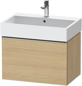 Duravit Waschtischunterschrank D-Neo wandhängend in Weiß und Beige mit einer Schublade, B/T/H: 68,4 x 44,2 x 44,0 cm - Bild 1