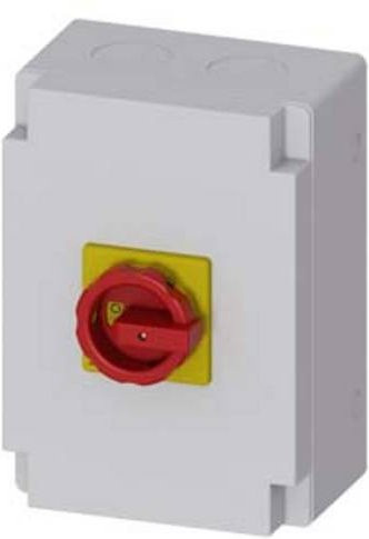 Siemens Lasttrennschalter 3polig 125A 50mm² 1 Schließer 1 Öffner Rot Gelb 690 V/AC 3LD28661GP53 - Bild 1
