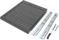 Digitus DN-19 TRAY-2-800SW Ausziehbarer 19 Zoll Netzwerkschrank-Geräteboden in Schwarz und Grau, 1 HE - Bild 2
