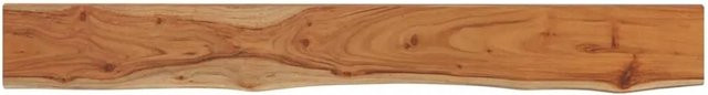 vidaXL Wandregal aus Massivholz Akazie in Braun mit Baumkante, B/T/H: 140 x 20 x 3,8 cm - Bild 1