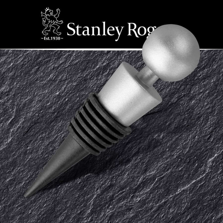 Stanley Rogers Flaschenverschluss aus Silikon, Metall und Kunststoff, Silber, Durchmesser: 10 cm - Bild 2