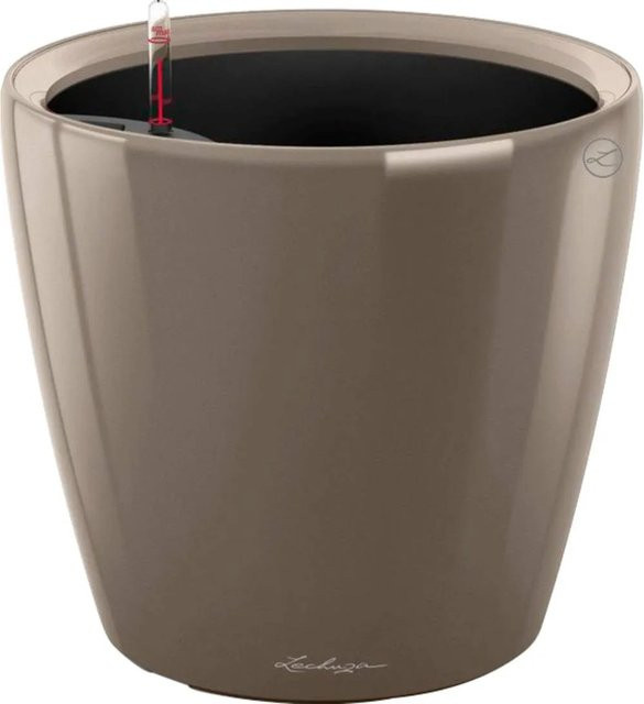 Lechuza Pflanzgefäß Classico Premium LS Taupe hochglanz Durchmesser: 43 cm, Höhe: 40 cm - Bild 1