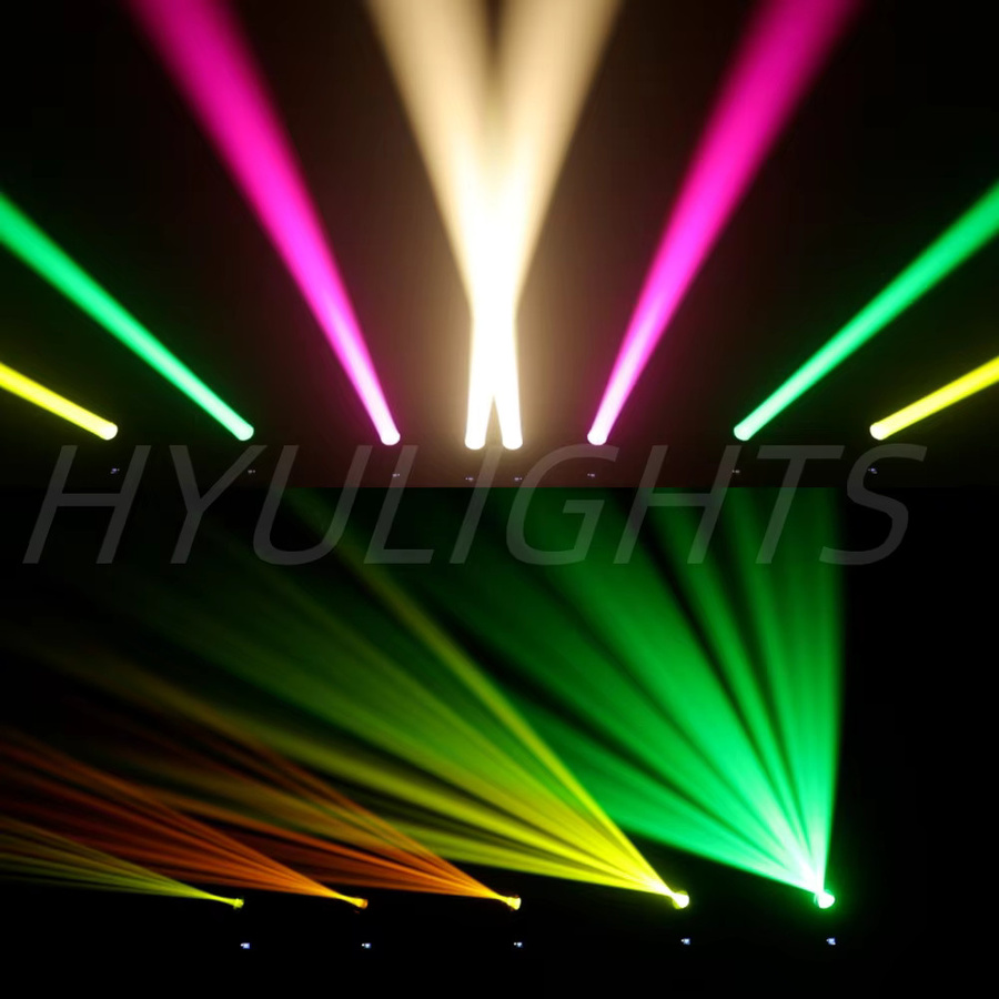 HYULIGHTS LED 180W Moving Head Light mit Beam- und Spot-Funktion, Zoom, 24 rotierenden Prismen, 14 Gobos sowie 11- und 7-Farben-Rad für die DJ-Bühnenbeleuchtung - Bild 3