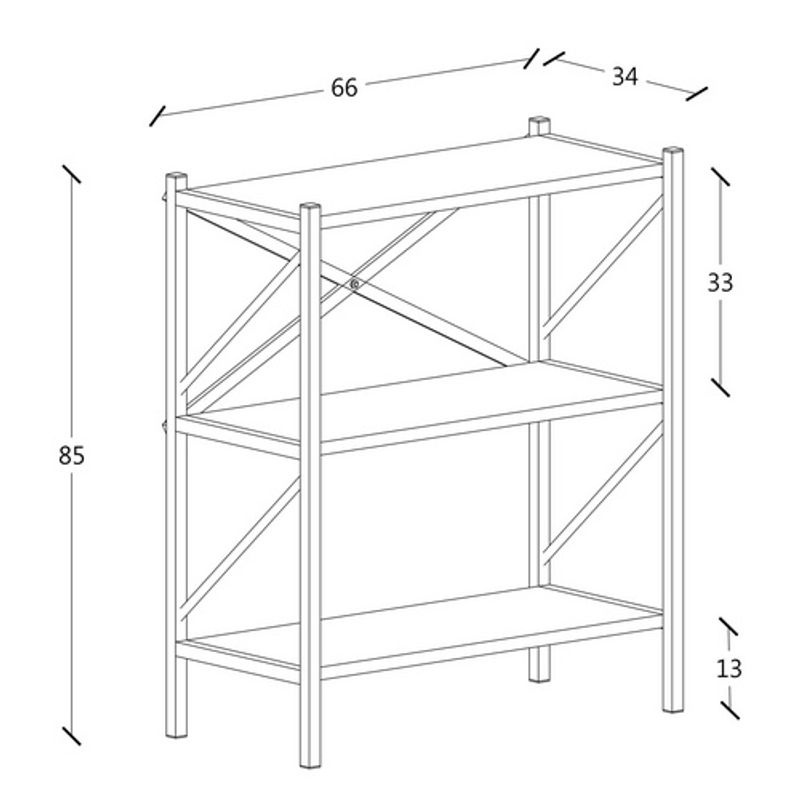 VCM Standregal Insasi aus Holz und Metall in Weiß, B/H/T: 66 x 85 x 34 cm - Bild 6
