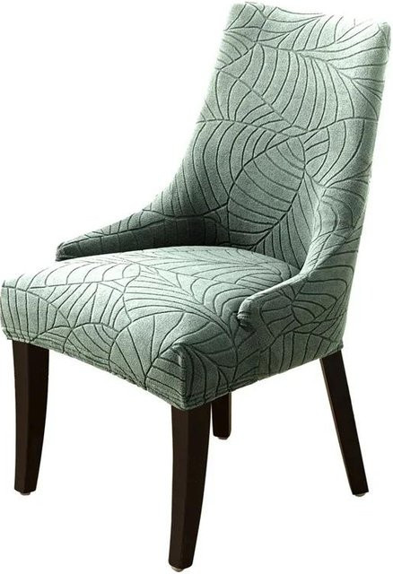 Elastische Sesselhusse mit hoher Rückenlehne in Grün für Sessel und Stühle - Bild 1