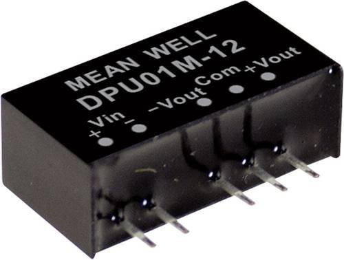 Mean Well DPU01M-15 DC/DC-Wandlermodul Schwarz mit 2 Ausgängen - Bild 1