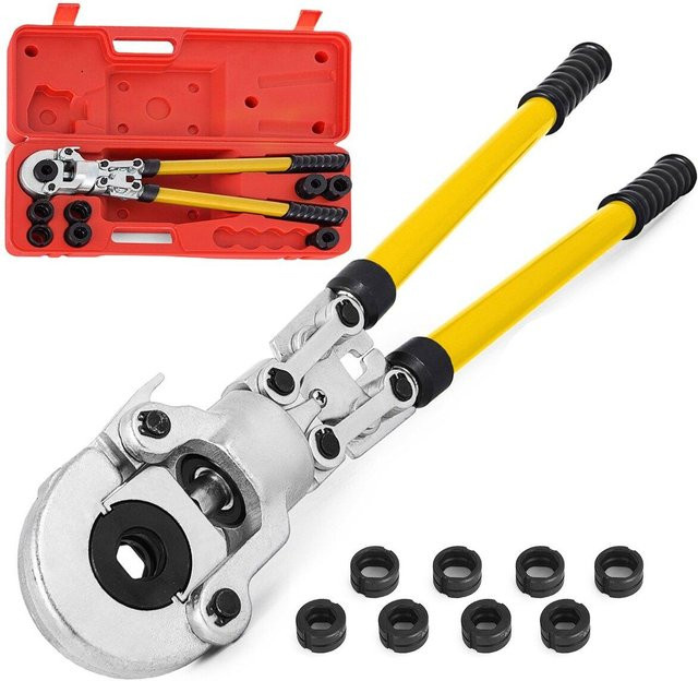 Buying Solutions MB Presszange für Pex-Al-Pex Verbundrohre 16-32mm, Crimpzange TH25 TH32, Gelb - Bild 1